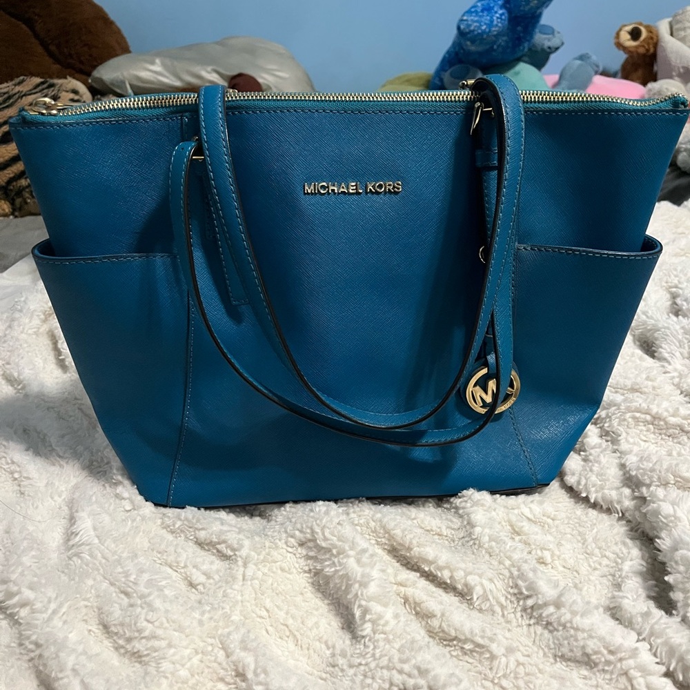 Michael Kors Blue Tote Bag